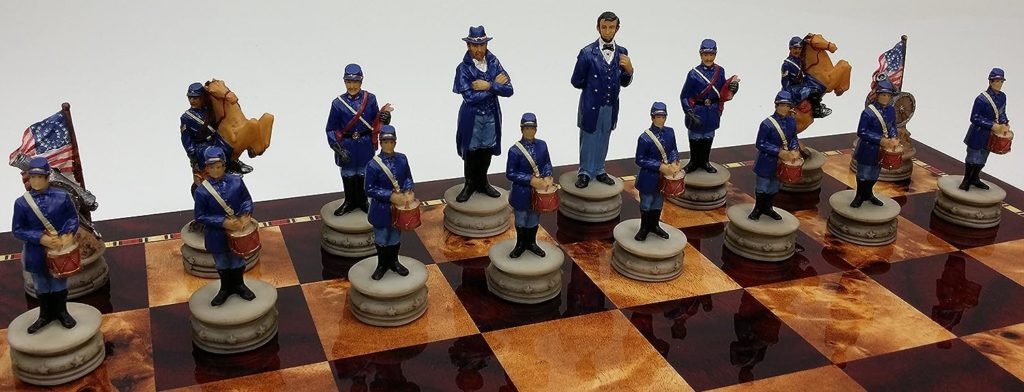 US Generals Civil War Set of Chess Men Pieces Hand Painted - NO BOARD