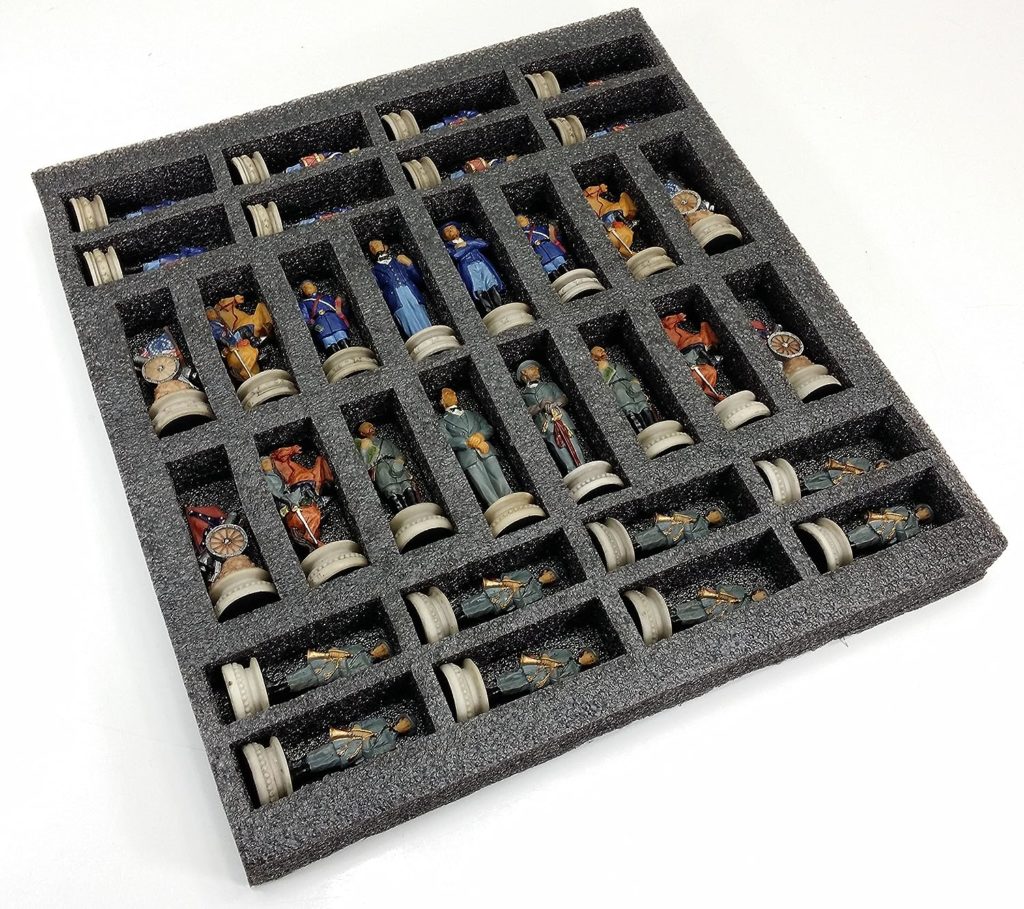 US Generals Civil War Set of Chess Men Pieces Hand Painted - NO BOARD
